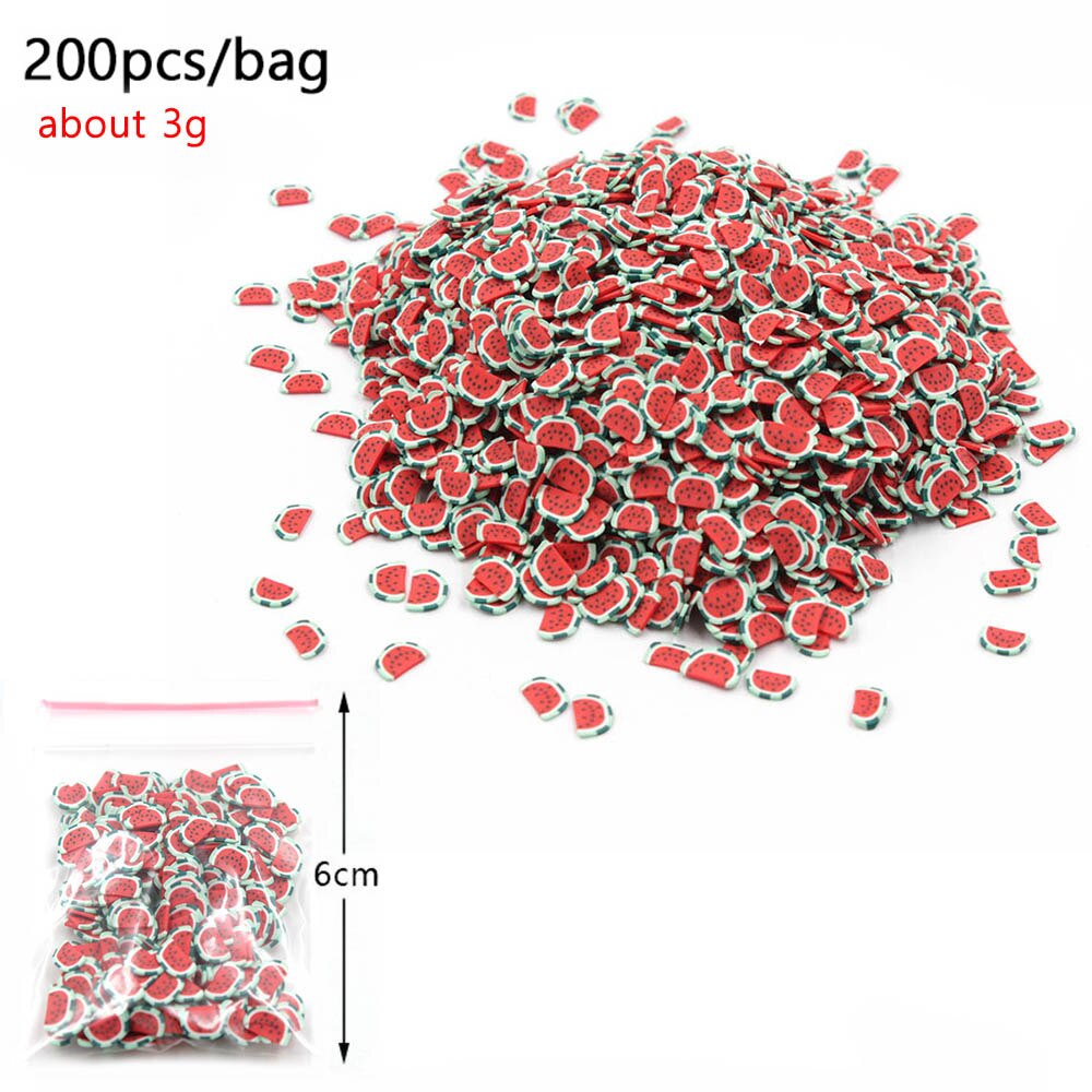 200Pcs Fruit Slices Addition For Slime Supplies Accessories All Topping For Slime Charms Beads Filler Slimes Decoration Kit Toys: N