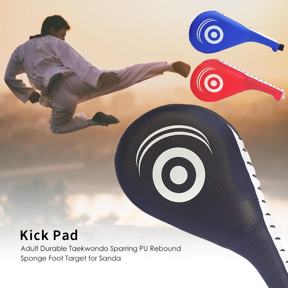 Almohadilla de entrenamiento de Taekwondo para niños, almohadilla de absorción de impacto para entrenamiento de boxeo, Kick Pad MMA de cuero PU, ajustable para Karate Sanda de doble cara