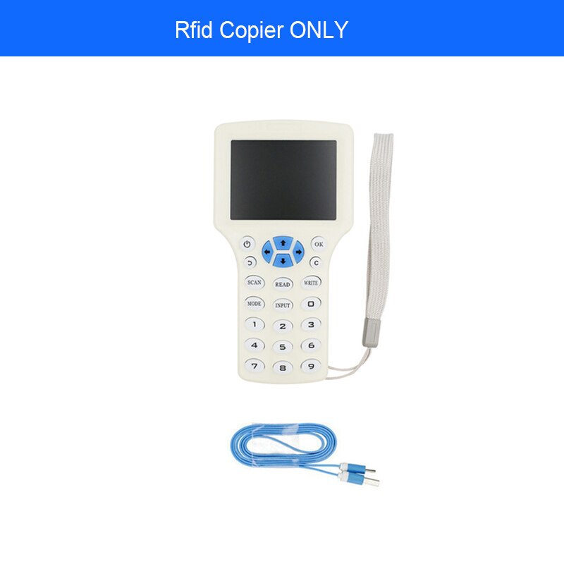 10 Frequency RFID NFC Smart Card Reader Duplicator 125KHz Key fob Reader Writer 13.56MHz Encrypted Programmer USB UID Copier: Stand-alone