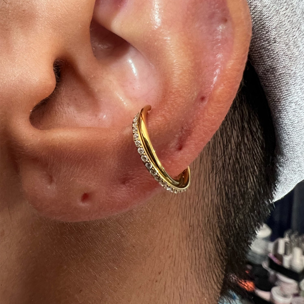 Astm F136 Titanium Neusring Piercing 16G Oorspiraal Hoepel Kraakbeen Oorbel Scharnier Diafragma Daith Clicker Ring Lichaam Sieraden