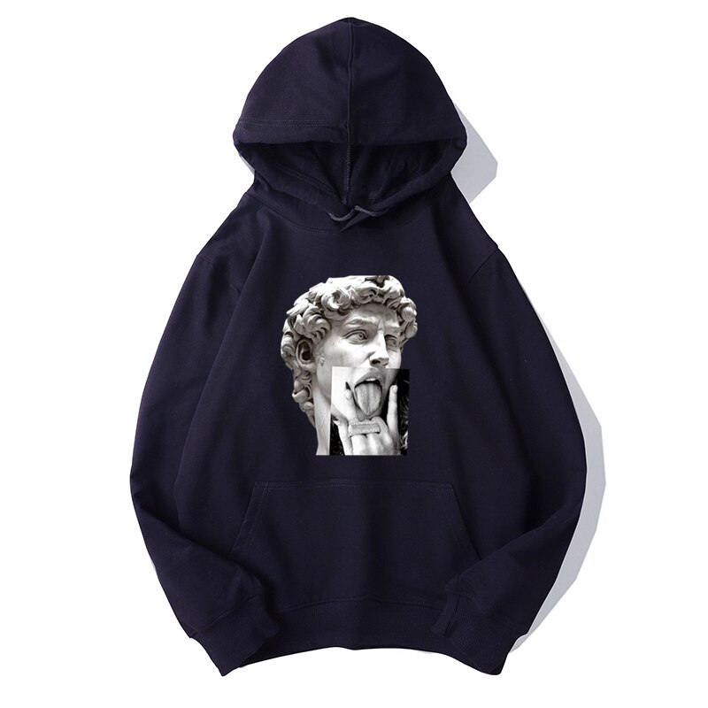 THE COOLMIND cotton streetwear david print unisex hoodies casual cool men oversized sweatshirts loose autumn hoodies tops: S