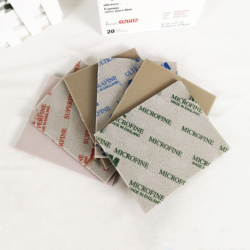 1/5/10 Stück Softback-Schleifschwamm-Schaumstoff-Pads 4-1/2" x 5-1/2" Schleifen Polieren Schleifpapier Schleifmittel Super Ultra Microfine