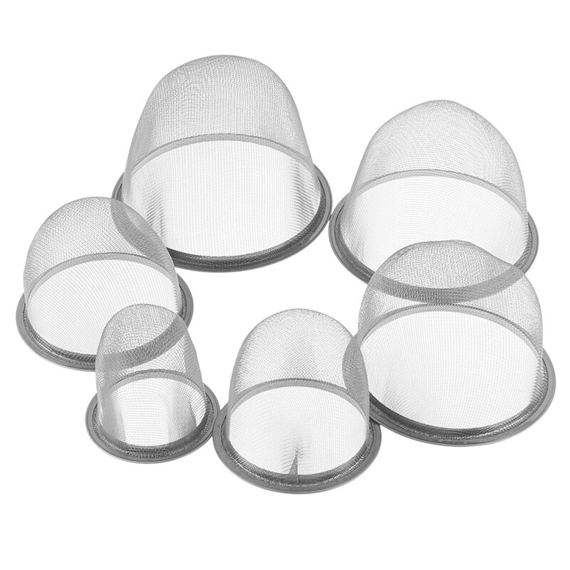 Genanvendelig diameter 5-9.5cm rustfrit stål mesh te infusionsfilter tekande te blad krydderi filter drinkware køkken tilbehør