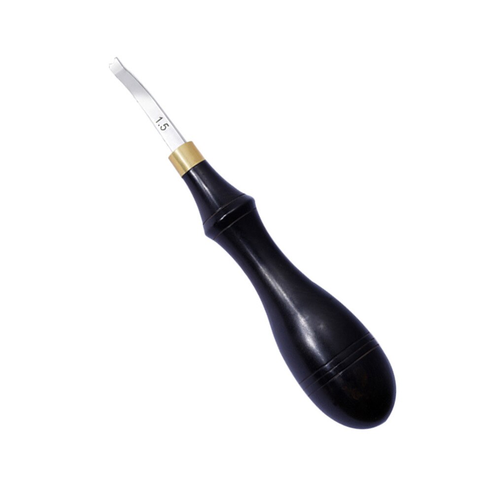 1pc 1.0/1.5/2/2.5mm Ebony Leather Edge Tool Leather Handle Knife Cutting Hand Craft Tool Line Low Slit Press Line Tool: 1.5mm