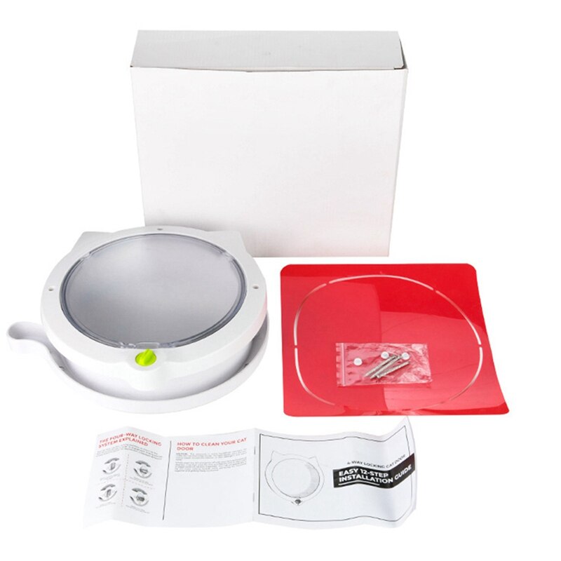 Legendog Kleine Ronde Kat Deur Kitten Abs Plastic Kleine Huisdier Gate Deur Huisdier Venster Afsluitbare Installeren Veilig Kat Gate