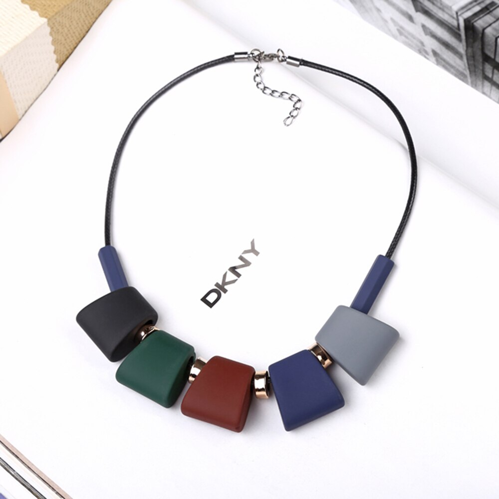 Trapezoidal Double Necklace Simple Trendy Clavicle Chain Vintage Statement Accessories For Women New2019