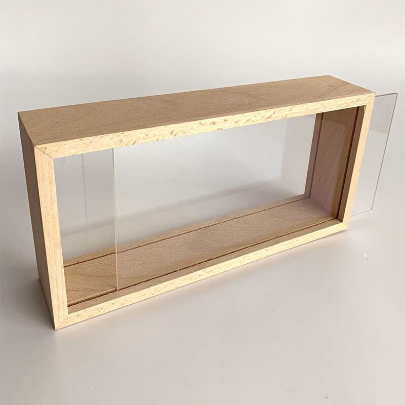 Shadow Photo Frame Wooden Double-Sided High-Definition Acrylic Storage Box DIY Display Box