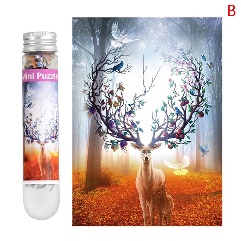 150Pcs Multi-type Landscape Puzzle Game Test Tube Packaging Adults Puzzle Toy: B