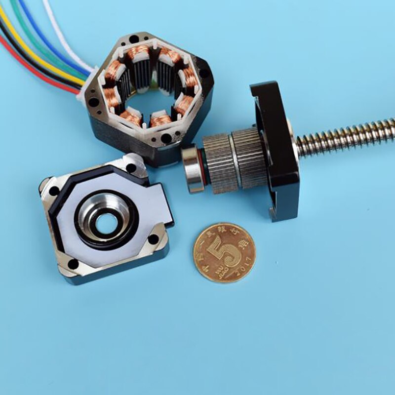 35mm Stepper Motor 2-phase 4-wire Long Linear Screw Shaft Rod 0.15NM 1.3A Micro Nema 14 Stepping Motor 195mm Long Axis Motor