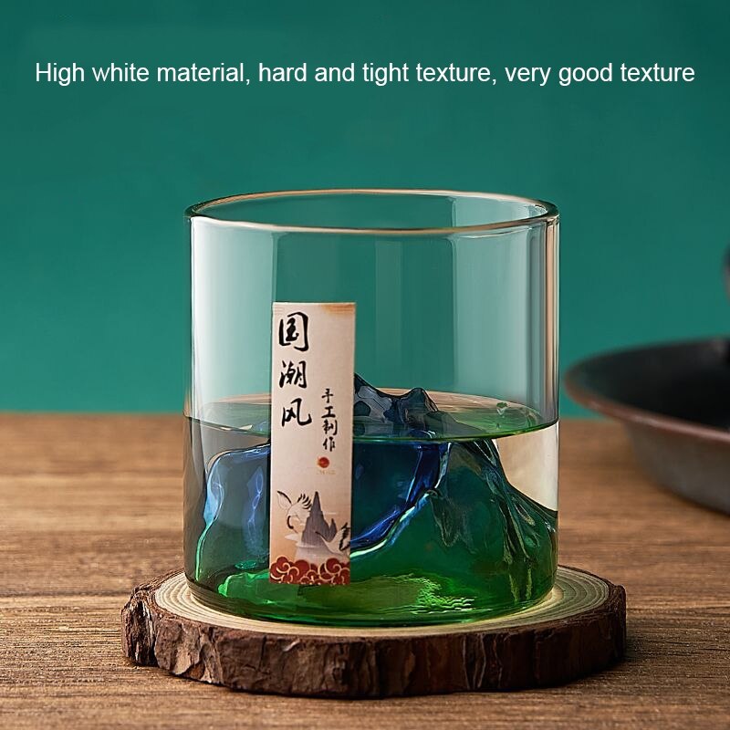 Vaso de cristal japonés 3D para Whisky de montaña, vaso de Whisky antiguo, Whisky Rock, vaso de Vodka, vaso de vino
