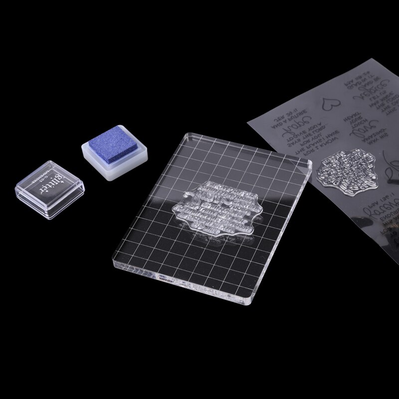 Clear Acrylic Stamp Block DIY Silicone Seals Scrapbooking / Card Making Stamping Handmade Tool