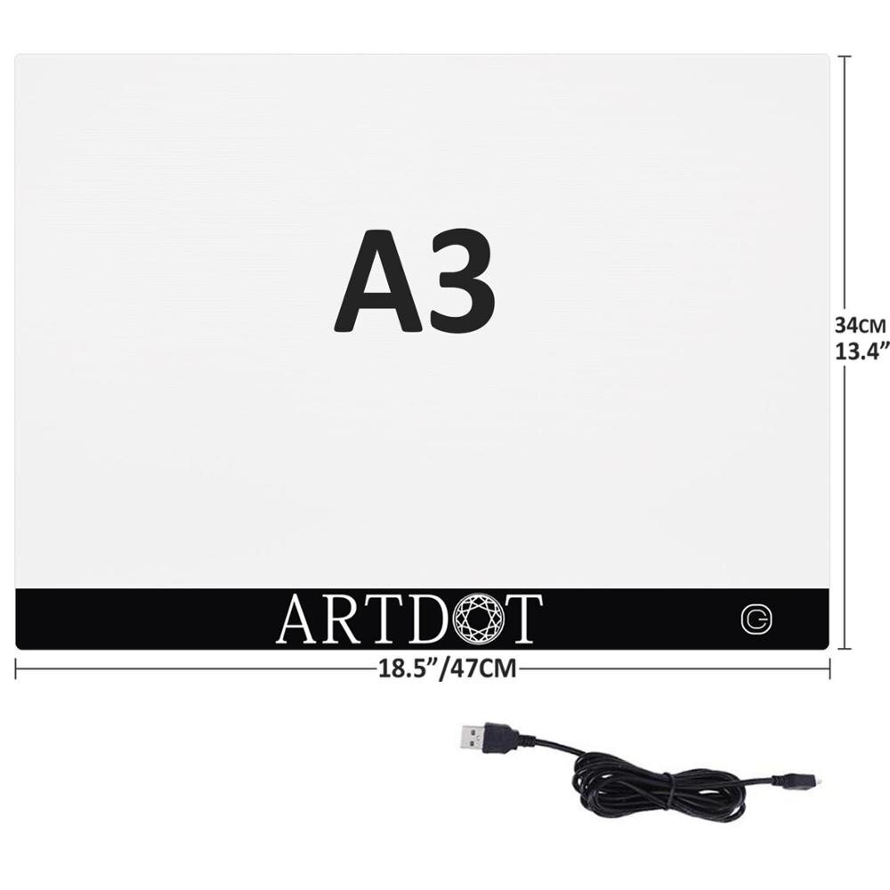Diamond Painting A3/A4/A5 Led Light Pad Board for Diamond Art Painting Tools Led Lamp USB Powered Diamond Embroidery Tool: A3 Light Pad
