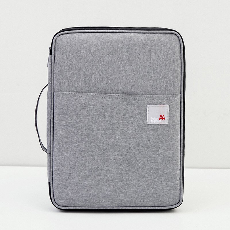 Document Houder Portfolio Organizer Reizen Waterdichte A4 Bestand Houder Paspoort Tablet Organizer Voor Kantoor Ipad Pen Notebooks: 8013-Light Gray