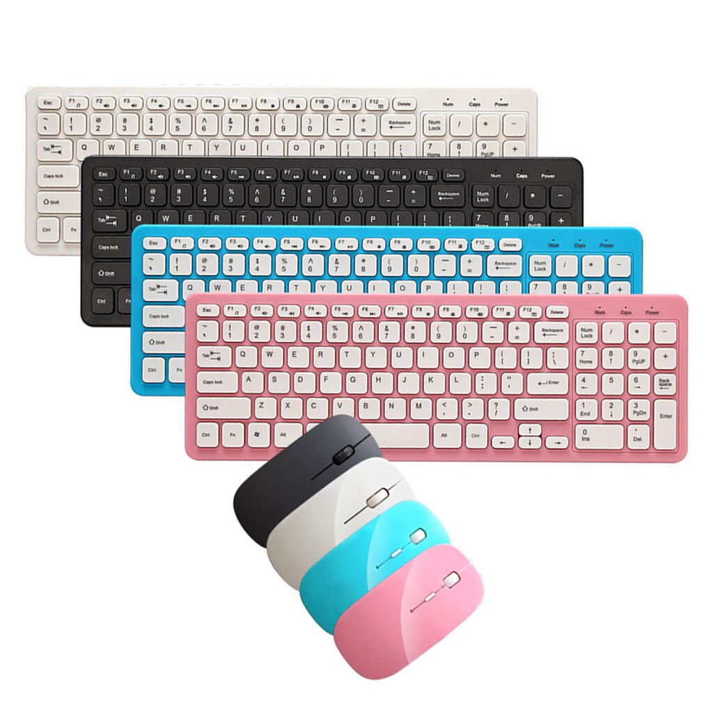 Ultra Slim Wireless Keyboard and Mouse Set for Apple Macbook Home Office PC Laptop Desktop Computer Mice and Keyboard Combo
