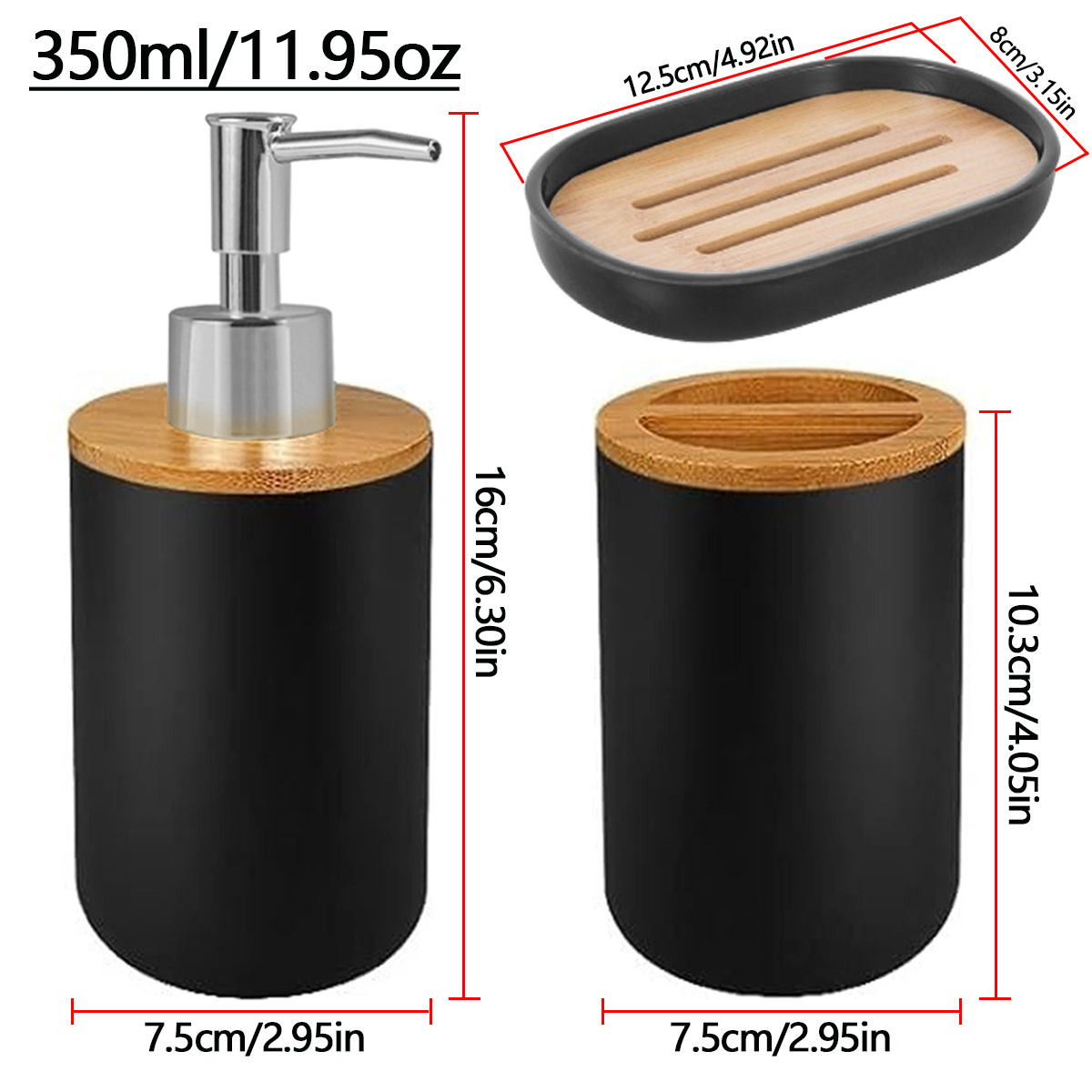 Bathroom Set Hands Soap Dispenser Toothbrush Holder and Soap Box Bathroom Decor Toiletries Holder for Bath Accessories