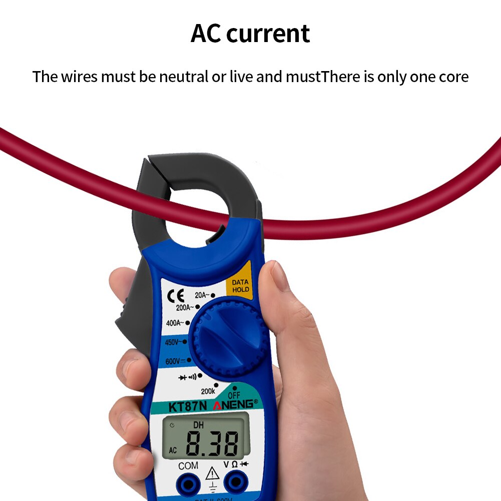 ANENG KT87N Mini Digital Clamp Meters AC/DC Voltage AC Current 600v True RMS Multimeter Capacitance Electrical Megger Tester