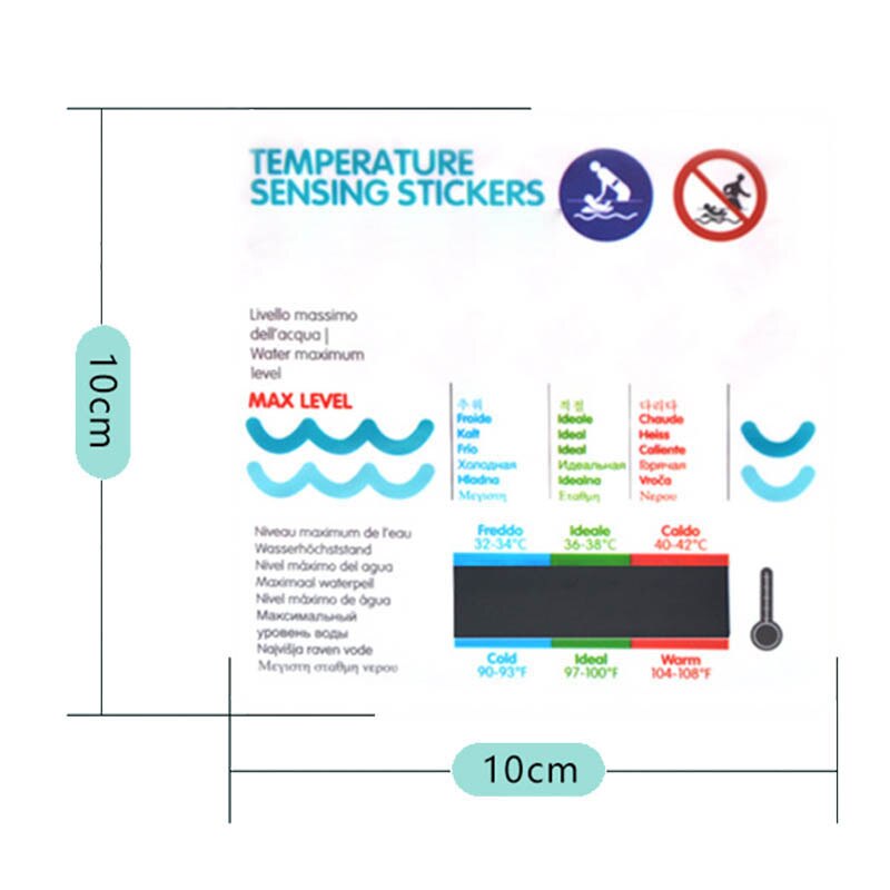 10 stk badekar pool tegneserie temperaturkort baby shower vandsensor klistermærke baby sundhedspleje  an88