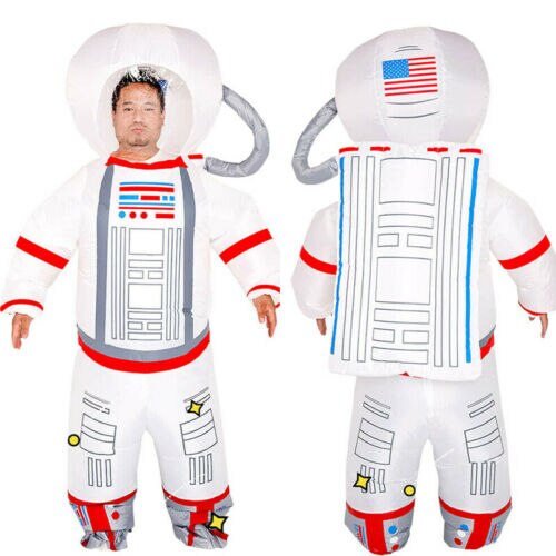 Cospaly Space Astronaut Inflatable Suit Fan Operated Dust-Proof Protection Clothing Safety Reusable
