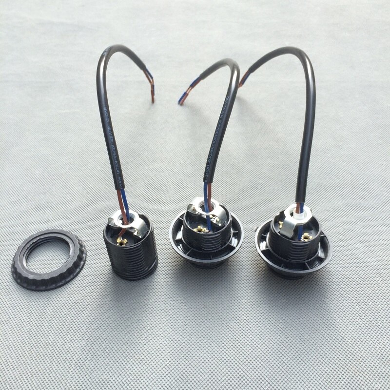 10 teile/los E27 volle gewinde Fassung basis Adapter Basis Sockel Lampe Halter Mit 2x 1,0 mm2 kabel und M10 halterung birne Stecker