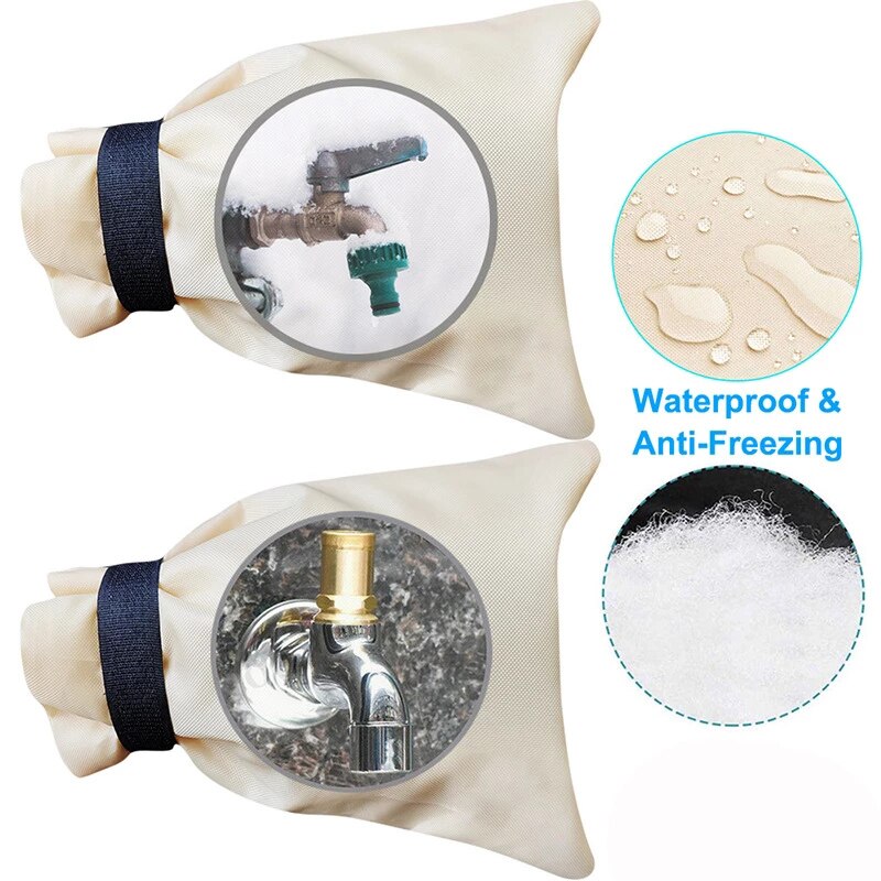 2 stuks waterdichte oxford stoffen kraan antivries afdekking buiten winter waterkraan isolatie afdekking ijsbescherming lbshippin