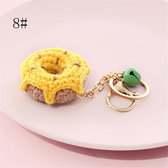 1 pz moda portachiavi forma di frutta tessuto a mano portachiavi ciondolo borsa portachiavi auto fascino Bandbag portachiavi borsa accessori regali: 8