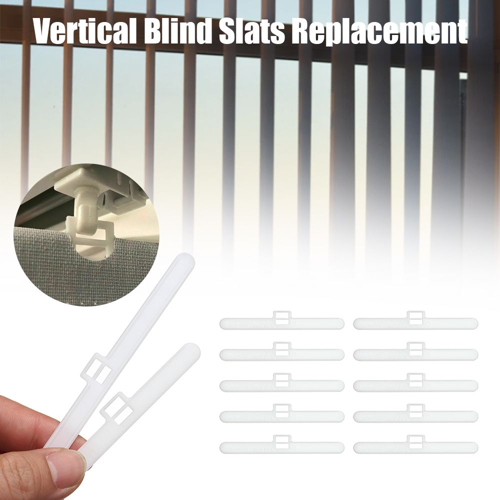 10 st. 89mm gardintillbehör, lameller, reservdelar till lamellhängare, kedja, vertikal persienner, gardinreservdelar, reparationsklämmor, fönster