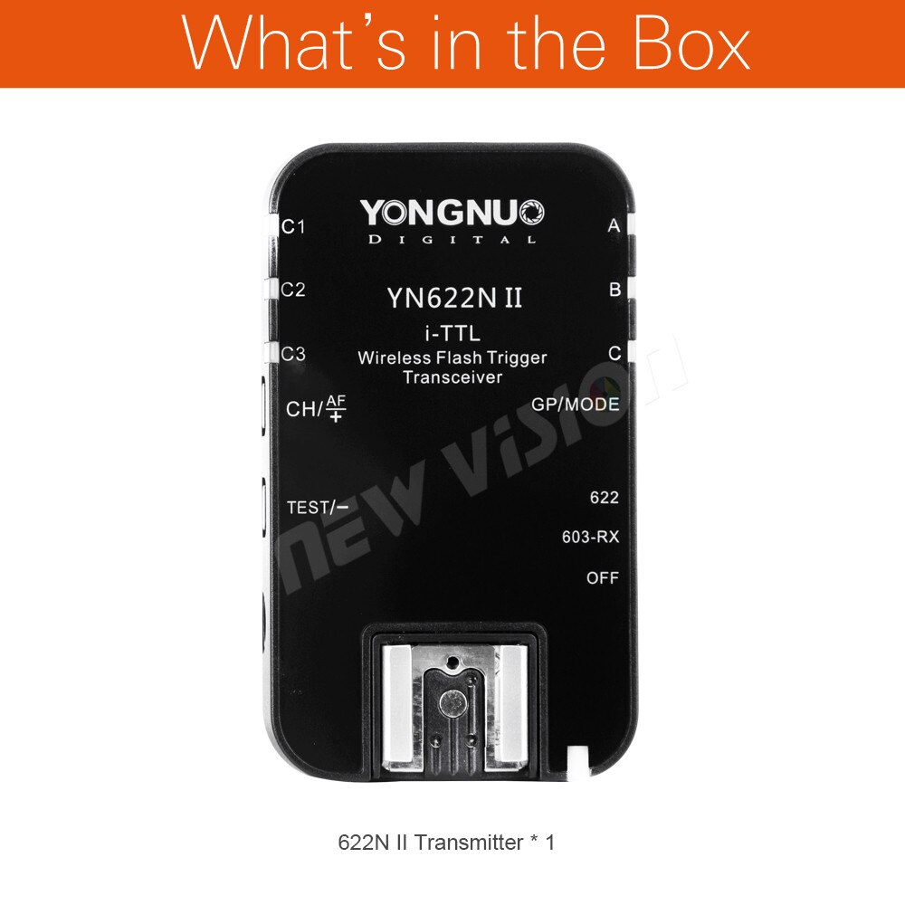 Yongnuo YN-622N II Single Transceiver YN622N II Wireless TTL Flash Trigger For Nikon D70 D70S D80 D90 D200 D300 D300S D600 D800