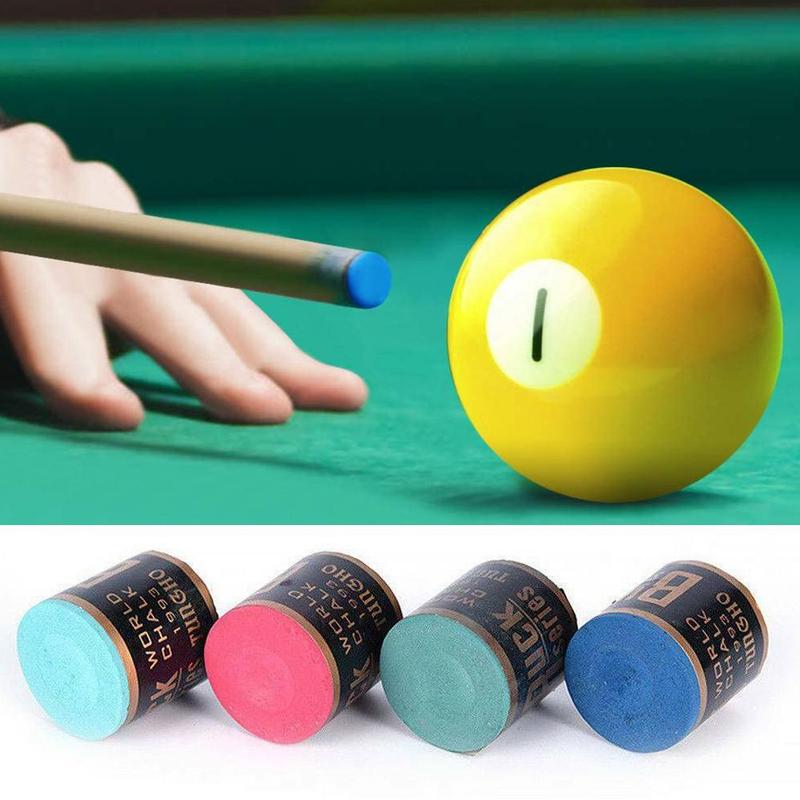 2 stk/sett 4 farger biljardkritt pool kø pinne kritt snooker biljard tilbehør lett pudder biljard kritt
