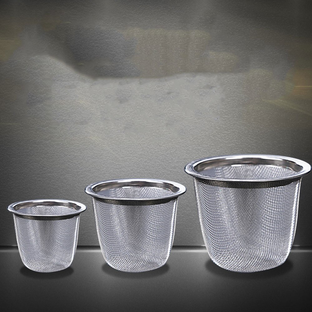 8pcs Stainless Steel Tea Filter Metal Infuser Sturdy Tea Strainer for Home (Diameter 7.2cm x Height 6cm)