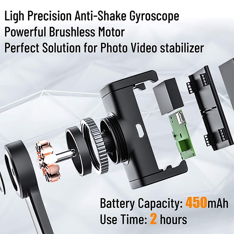 Stabilisateur de cardan tenu dans la main Smartphone Selfie bâton pour iPhone Android Samsung Xiaomi Vlog cardan de téléphone portable