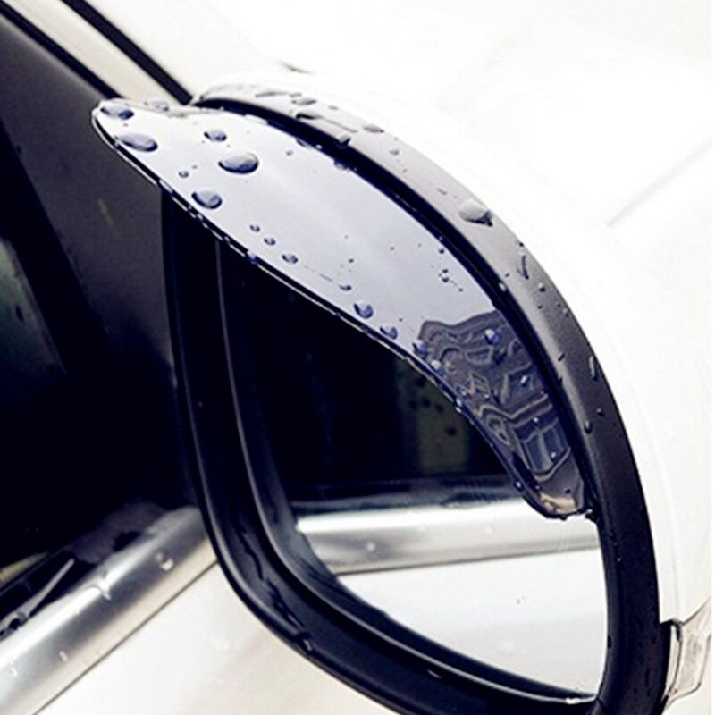 Universal fleksibel pvc bil tilbehør bakspejl regn skygge regntæt knive bil spejl øjenbryn regndæksel 2 stk