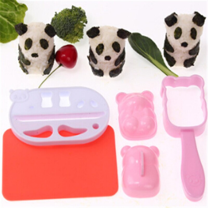 3D creativo fai da te bella panda stampi per palline di riso Sushi Onigiri stampo Sushi creatore bazooka Bento strumenti di cottura accessori: Default Title