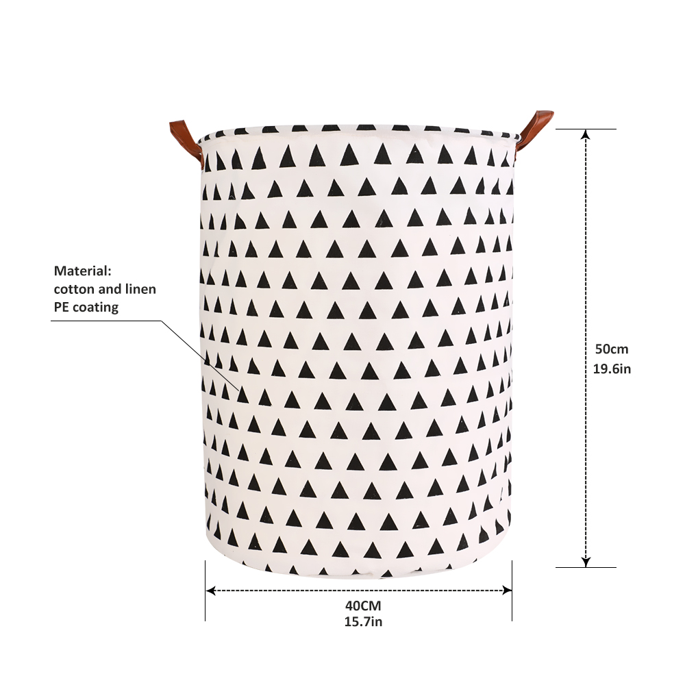 Foldable Laundry Basket Large Capacity Laundry Hamper Dirty Clothes Storage Organizer Bucket Homehold Storage Bag: black