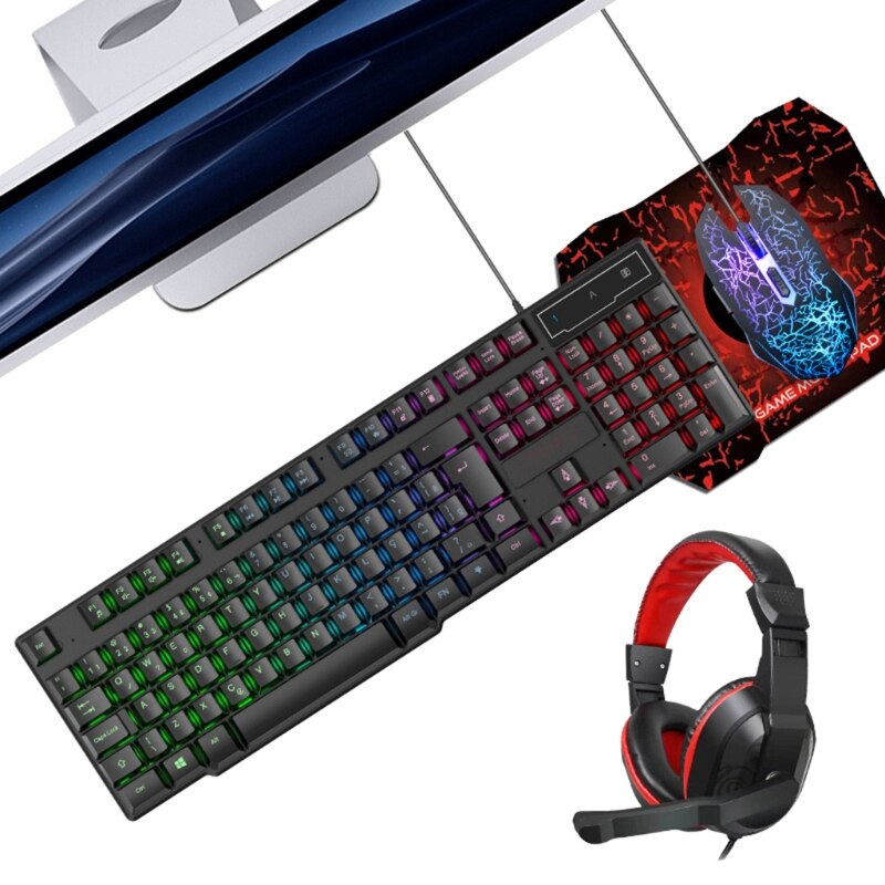 4 in 1 Gameing Keyboard items Headsets Mouse Pad s... – Grandado