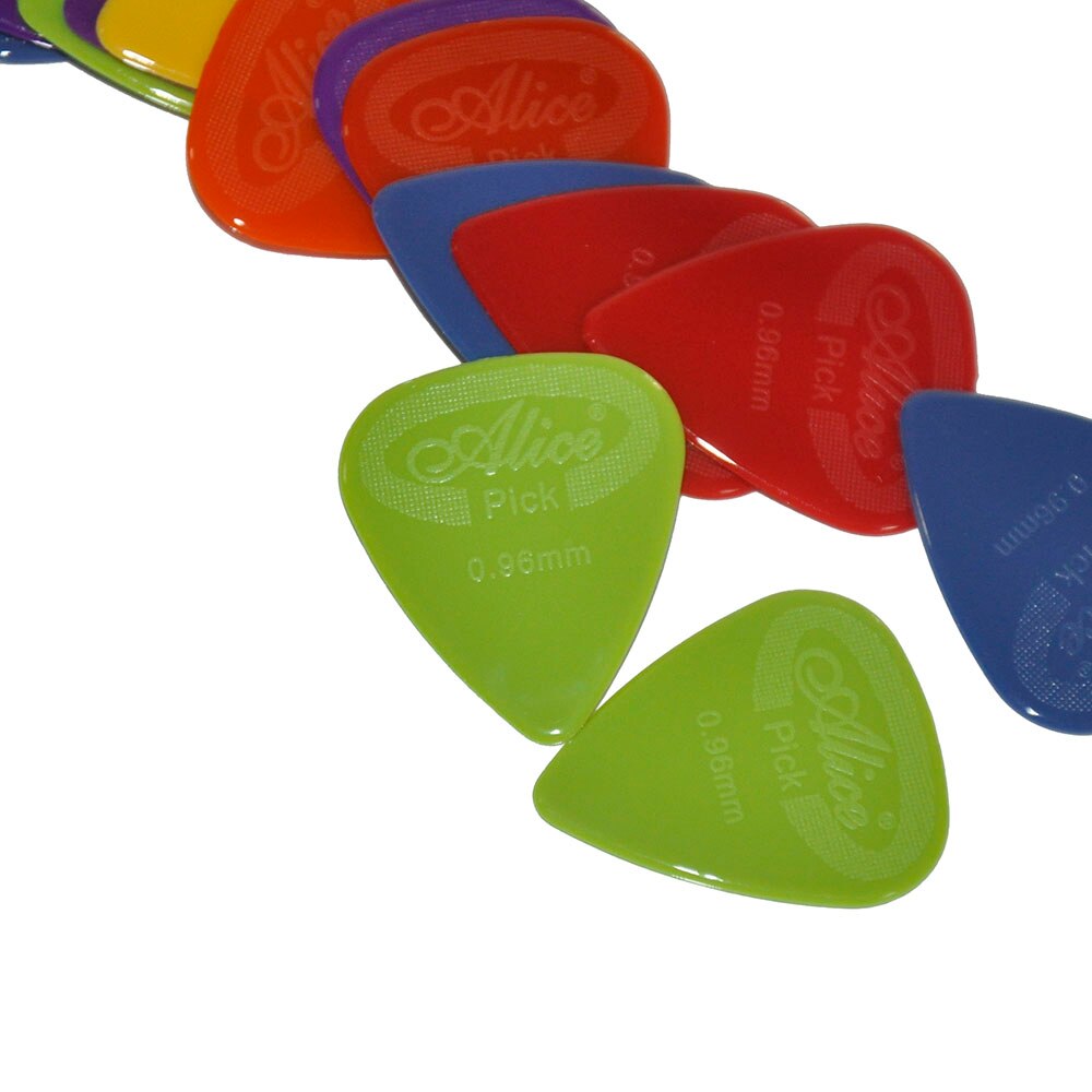 100pcs/pack Alice Projecting Nylon Guitar Picks Standard Plectra AP-100G Multi Thickness