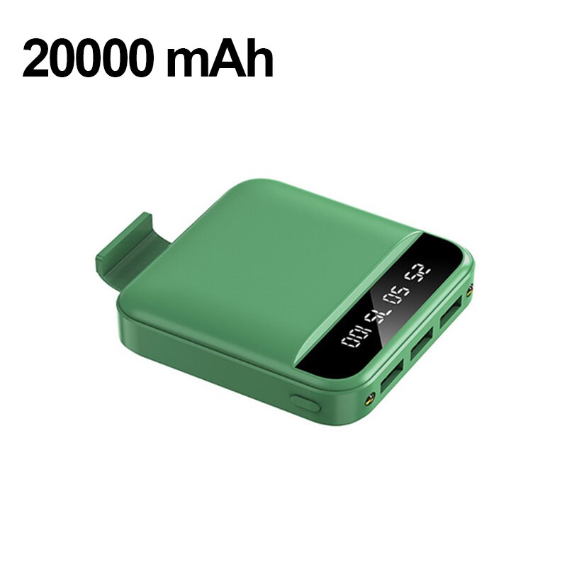 PINZHENG 20000mAh Banca di Potere Per il iPhone Xiaomi Samsung Batteria Esterna Portatile Poverbank Caricatore 10000mAh Mini Banca di Potere di Caso: Green 20000mAh