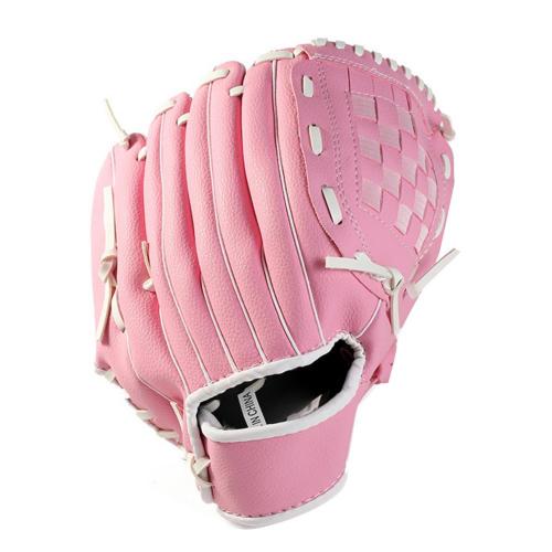 Guantes de béisbol de Softball para deportes al aire libre, accesorios de entrenamiento práctica de mano izquierda para jóvenes y adultos: Rosa / S