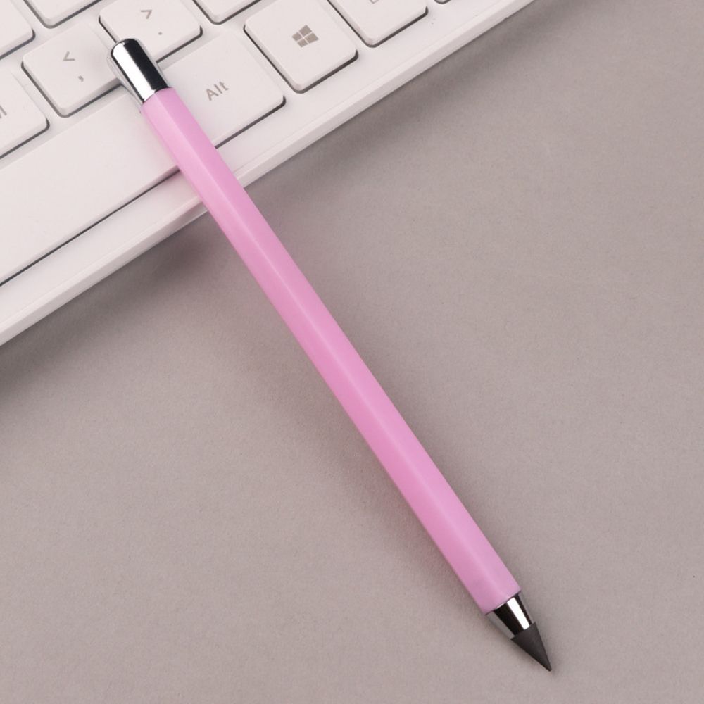 Lápiz eterno de creatividad, sin tinta, escritura ilimitada, respetuoso con el medio ambiente, bolígrafo de firma, papelería de oficina, estudiantes: Rose red