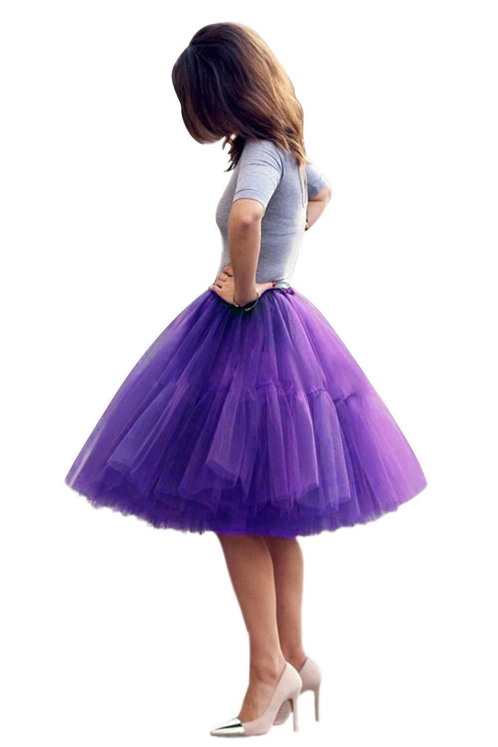 Jupe Tutu Vintage 26 "| Jupon de mariage Crinoline 50s rétro balançoire Rockabilly, jupe Tutu à filet fantaisie, accessoires de mariée: Violet