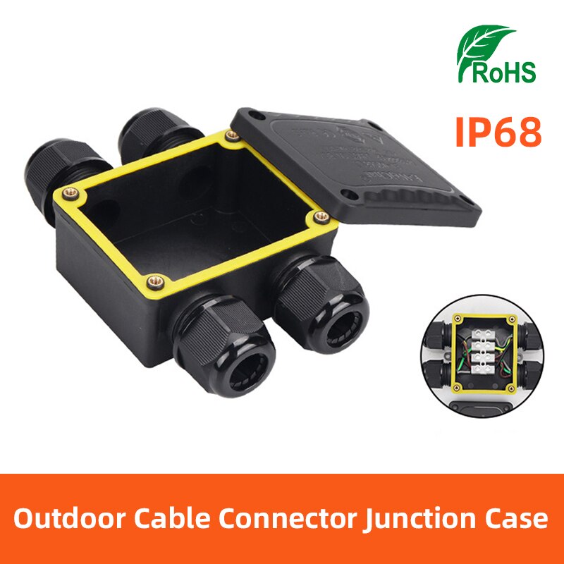 Waterproof Junction Box Electrical Wire Sealed Retardant Outdoor Cable Connector Junction Case for Led Lights Waterproof Box