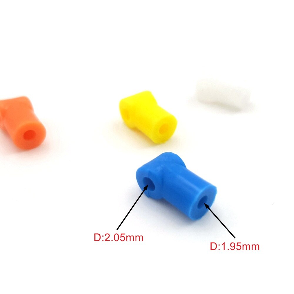 20PC/LOT Multicolor Axle sleeve Tee coupling Axle connection 2MM Shaft Connect for DIY Model toys