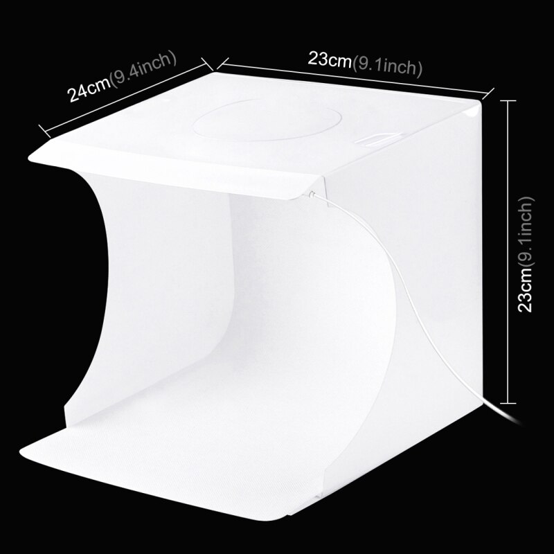 Pliable Portable Photo Mini boîte à lumière Studio tente maison photographie LED lumières chaude table de tir