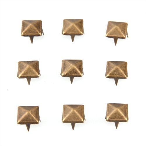 100 PCS 12 x 12 mm Metal DIY Rivets Gothic Bronze Color