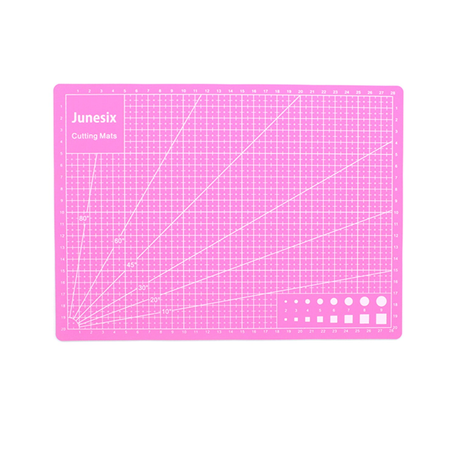30*22cm Self Healing Cutting Mat Double-sided A4 Non-slip PVC Cutting Mat Board with Gri d Lines Angles for Scrapbooking: Pink