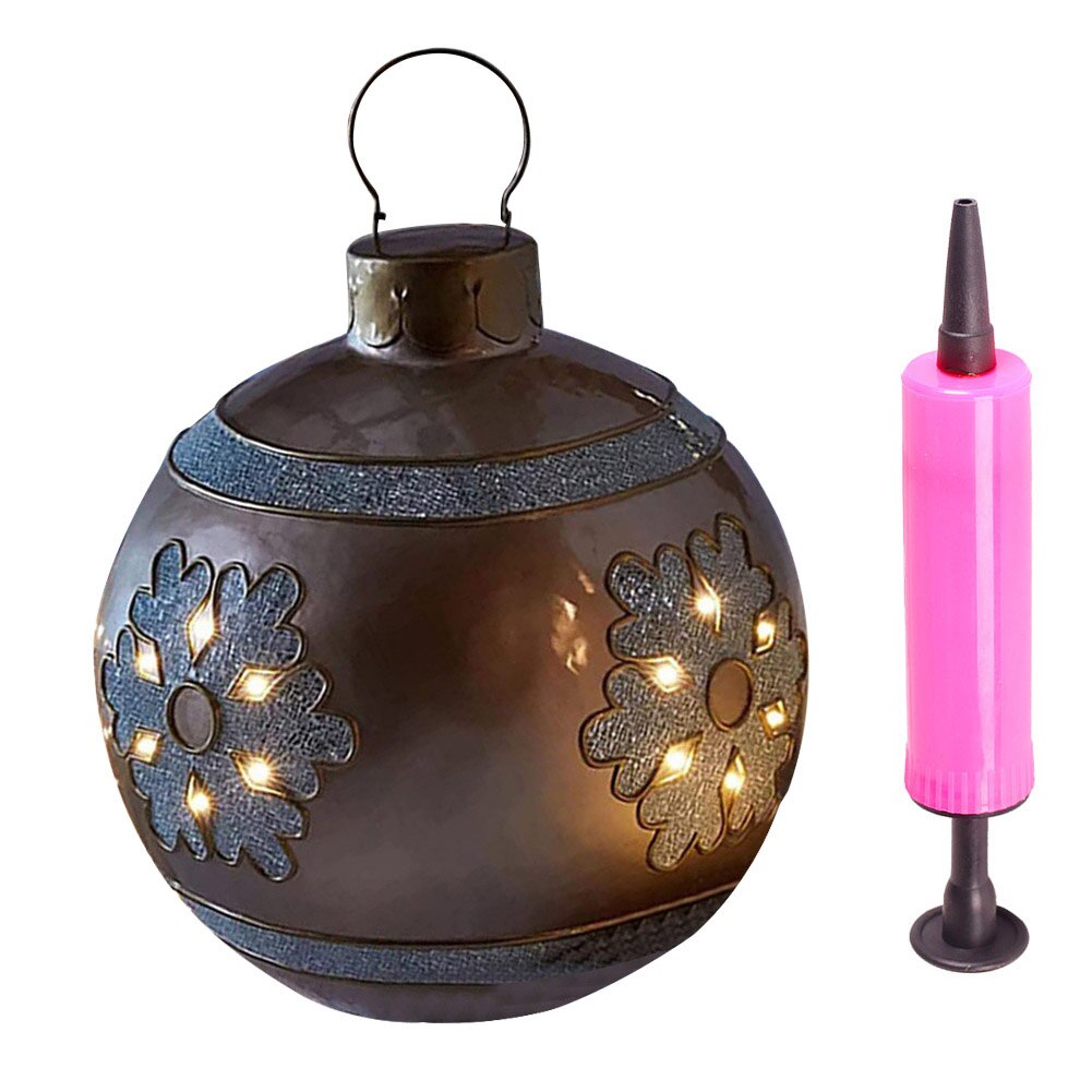 Outdoor Waterproof Atmosphere PVC Inflatable Toy Christmas Large Ball With Hanging Loop for Wedding Festival Decor Ornament: A