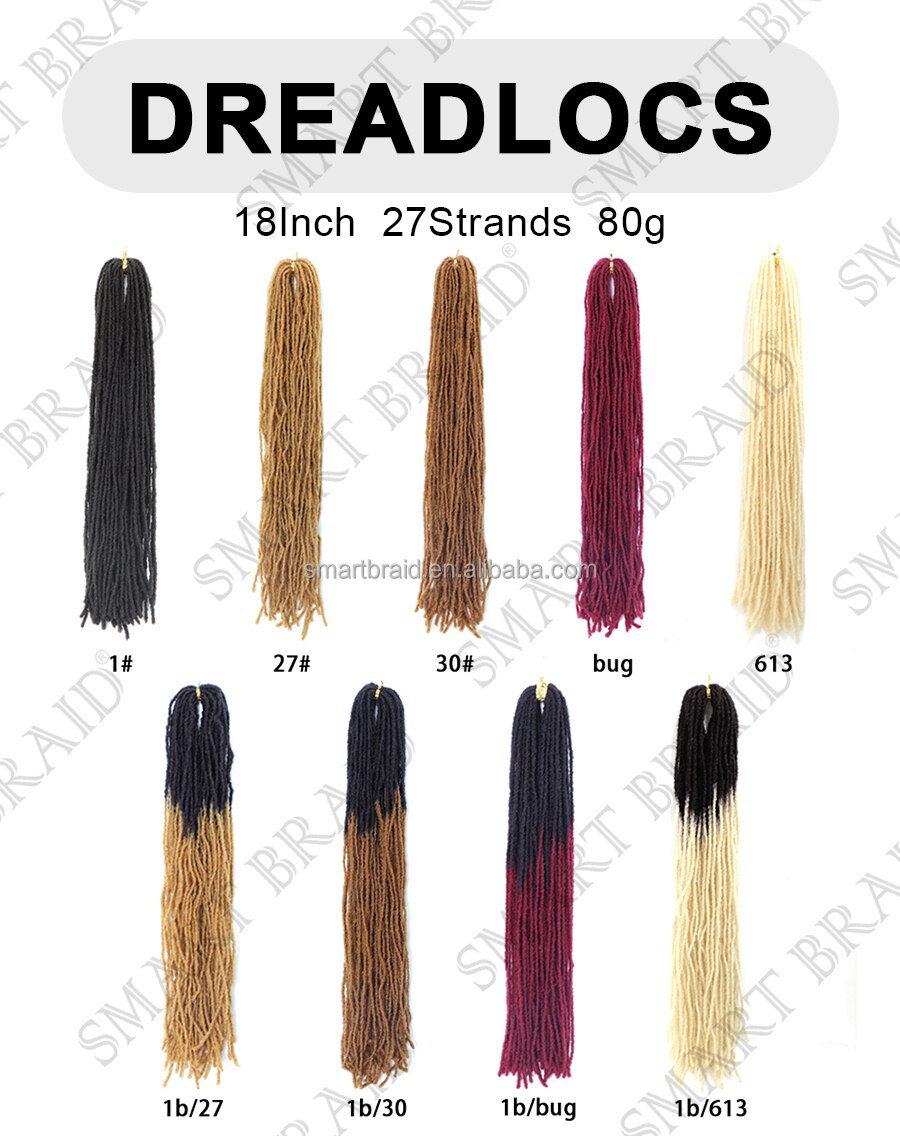 18 Inch Sister Locks Hair Extensions Pure omber color Dreadlocks Synthetic Hair for Women Crochet Hair