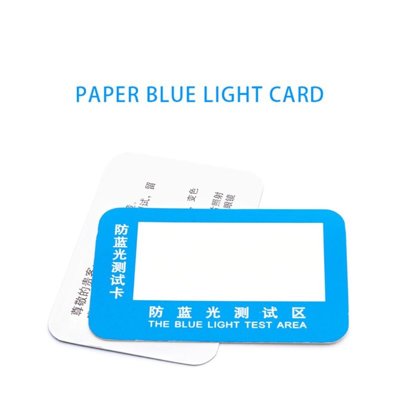 10 stücke PVC Anti Blau Licht Prüfung Karte Prüfung Licht Gläser UV