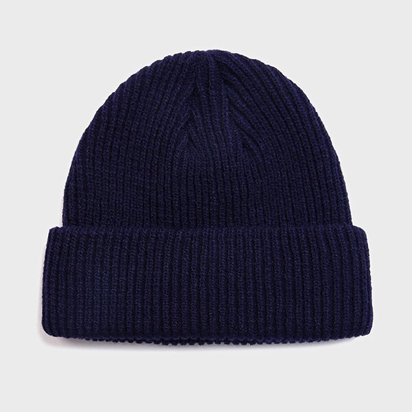 Voksen strikket kalot kvinder mænd afslappet hip hop hat akryl ski hue kasket unisex vinter holde opvarmning ensfarvede hatte