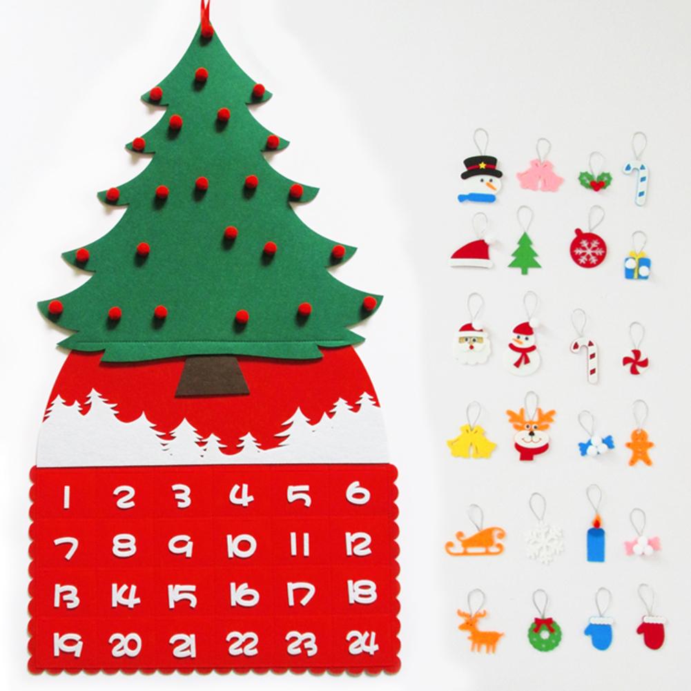 Weihnachten Baum Kalender Filz Hängen Ornament für freundlicher Weihnachten Dekoration