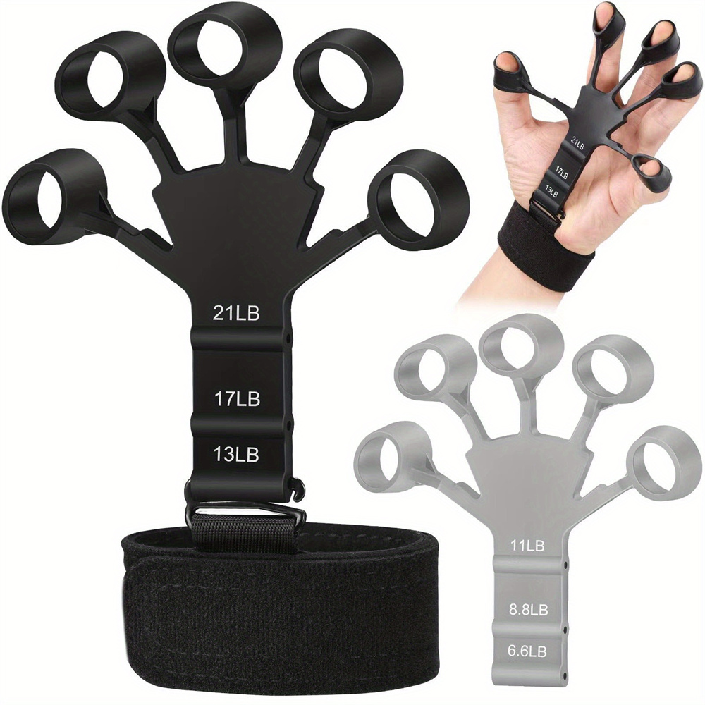 Manillar de ejercicio para entrenamiento de dedos, empuñaduras de mano, fortalecedor ajustable, banda de resistencia, entrenador, cepillo de mano, ejercicio expansor